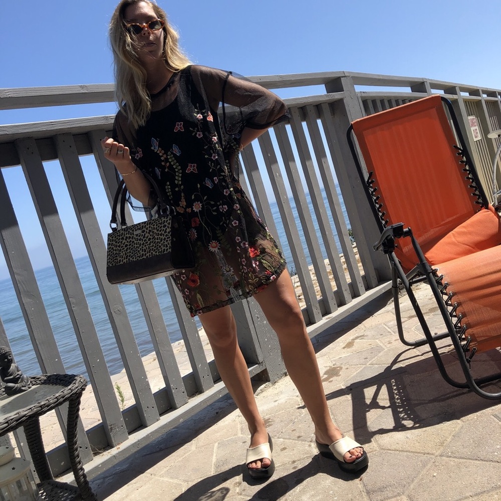 Jaded London sheer black dress